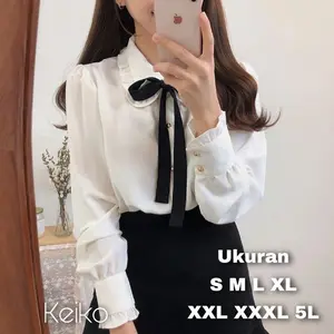 Keiko Blouse Atasan Wanita Big Size Ukuran S M L XL 2XL 3XL 4XL XXL XXXL XXXXL 4L 5L Baju Jumbo Wanita Over Size