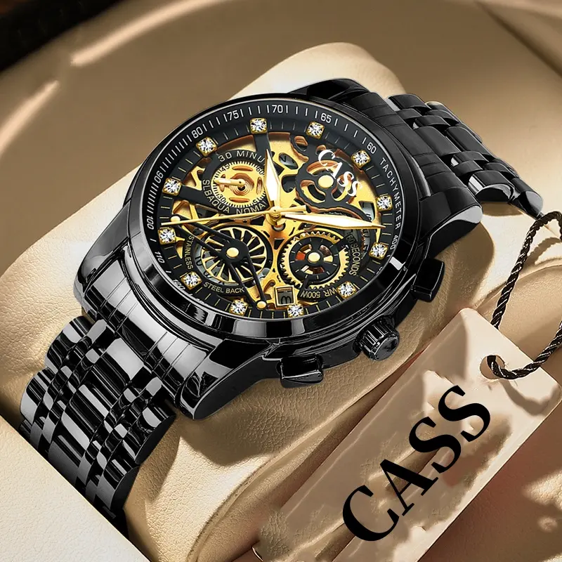 Jam Tangan Pria Unik Dan Keren Jam Tangan Baru 2024 Jam Tangan Kuarsa Grosir Jam Tangan Kronograf Multifungsi Untuk Pria