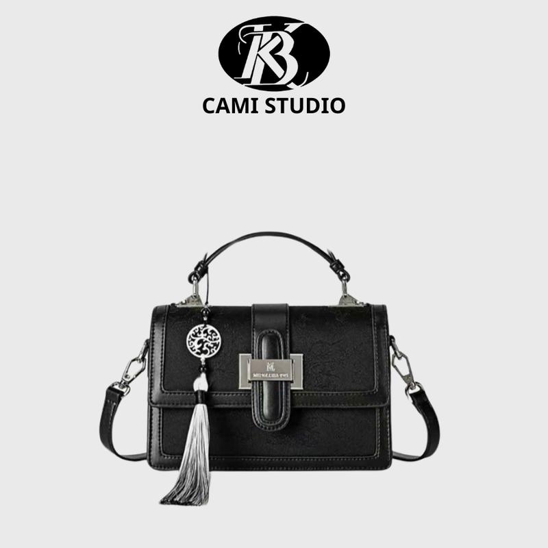 Túi Xách Nữ MENGLISHA Thời Trang Cao Cấp, Túi Nữ Dáng Công Sở Họa Tiết Thêu Sang Trọng - M1193-70