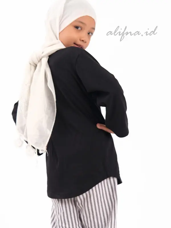 Setelan Anak Perempuan Kaos Katun Terbaru Kekinian usia 5 Sampai 14 Tahun alifna kids01 Baju Celana Fashion 4