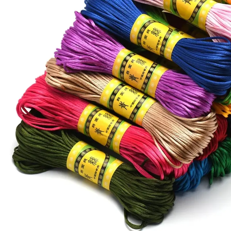 Tali Satin Simpul Cina Untuk Membuat Gelang Dan Kalung 1mm 2mm