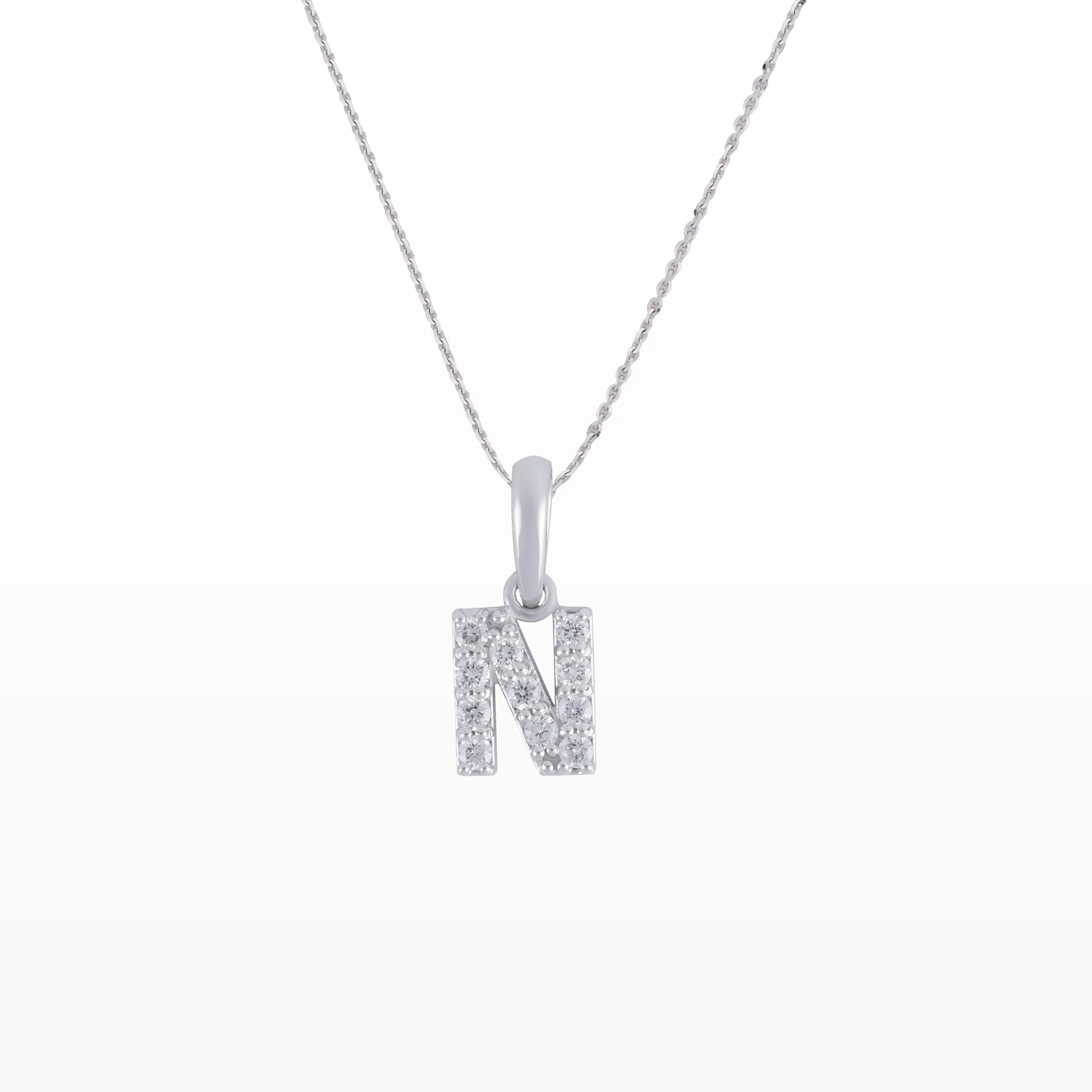 Mặt dây chuyền  Kim cương chữ N 416 - Cashion | BST Dấu Ấn Cá Nhân Độc Bản