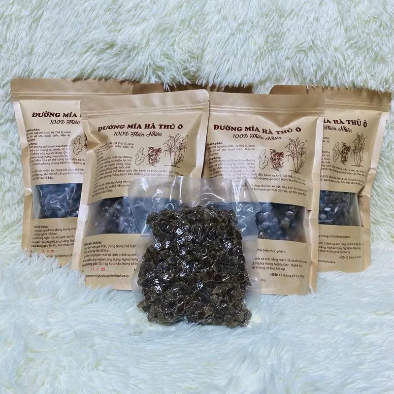 Đường Mía Hà Thủ Ô Combo 5Kg Tặng 0.5Kg Hút Chân Không Đựng Túi Zip- Ngọt