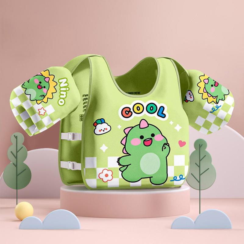 Product Introduction of Creative Float Summer Kids Swim Vest Airless Water Play Child Buoyancy Vest Cartoon Adjustable Swim Arm Ring Baby 21