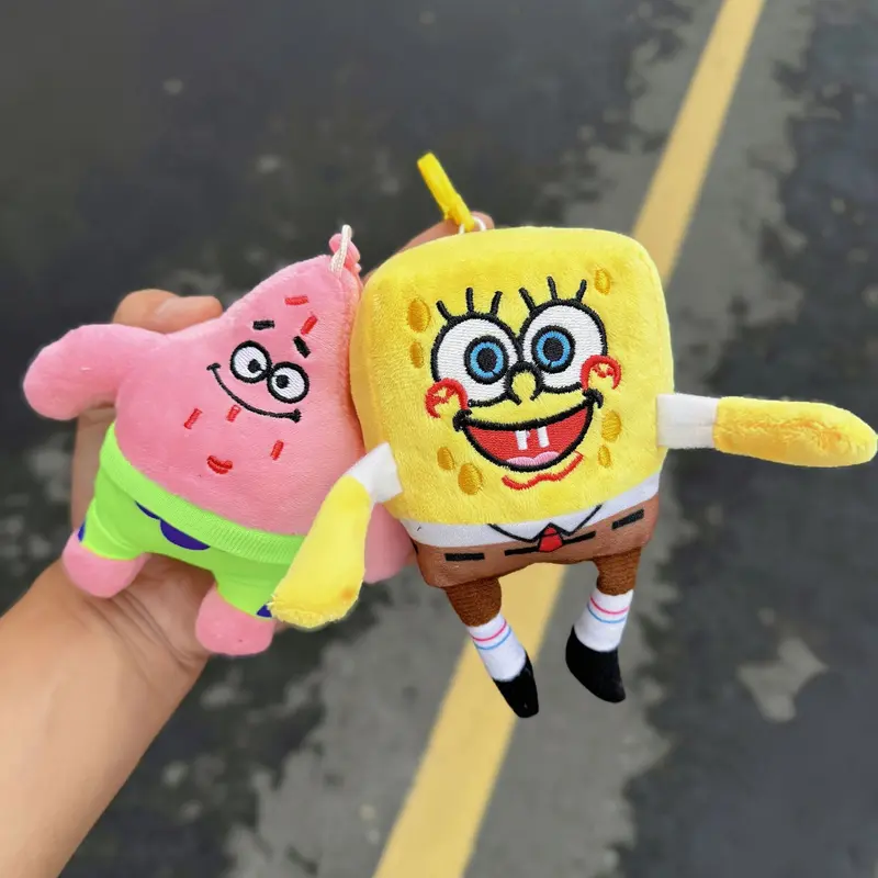 Búp Bê Mặt Dây Chuyền Nhồi Bông SpongeBob Pie Star, Thiết Kế Hoạt Hình Dễ Thương, Búp Bê Máy Cần Cẩu, Mặt Dây Chuyền Ba Lô, Móc Chìa Khóa Women Nữ 2