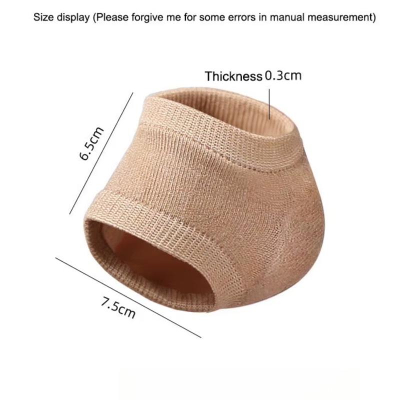 Product Introduction of 2Pairs Silicone Gel Heel Protector Sleeve Pads Heel Cups Support Skin Cushion Half-Yard Socks for Foot Care and Warm 23