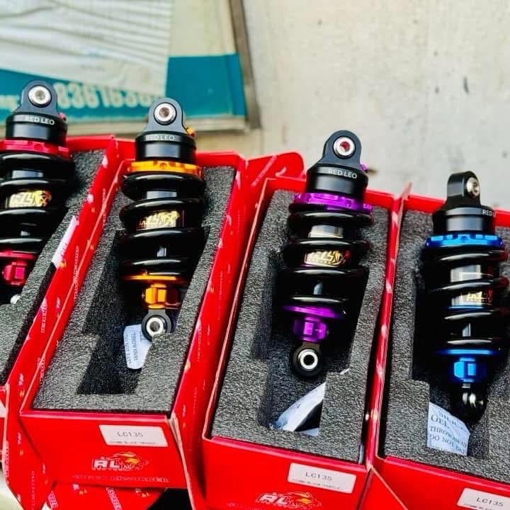 Phuộc nhún redleo cho exciter 135 và exciter 150 hàng chinh hãng bảo hành 6 tháng nhe anh em ơi gắn len xe như zin nhún nhảy nhẹ nhàng có tăng chỉnh độ nặng nhẹ cho anh em nhé Phụ Tùng