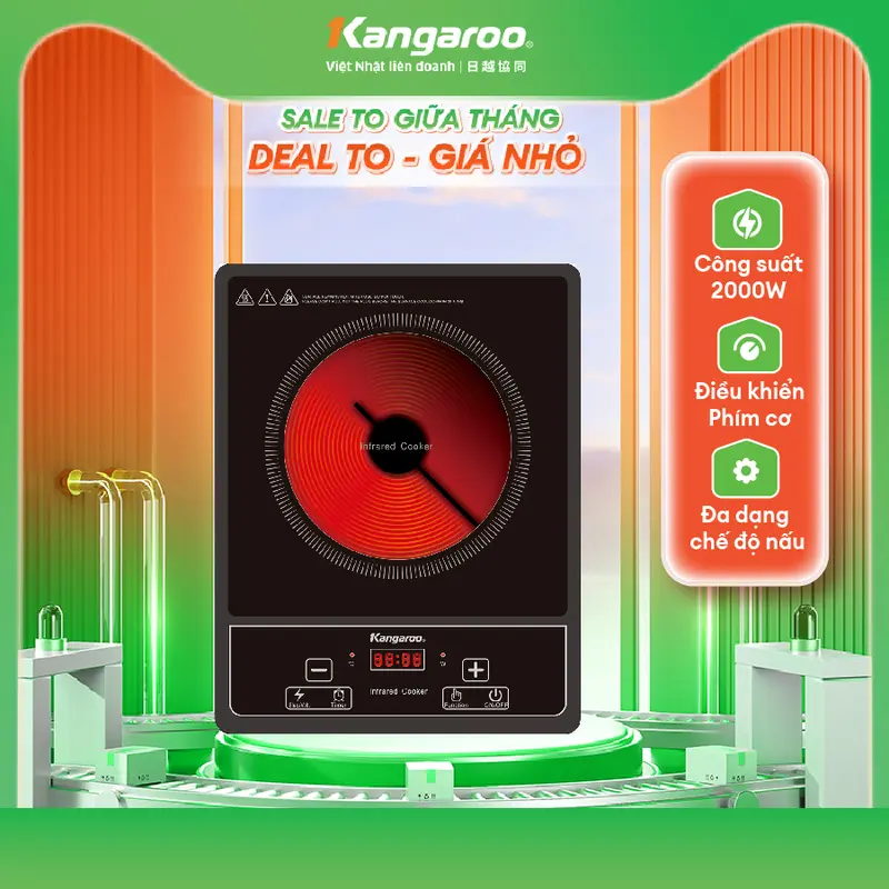 Bếp hồng ngoại đơn Kangaroo KG20IFP1 - Công suất 2000W. 7