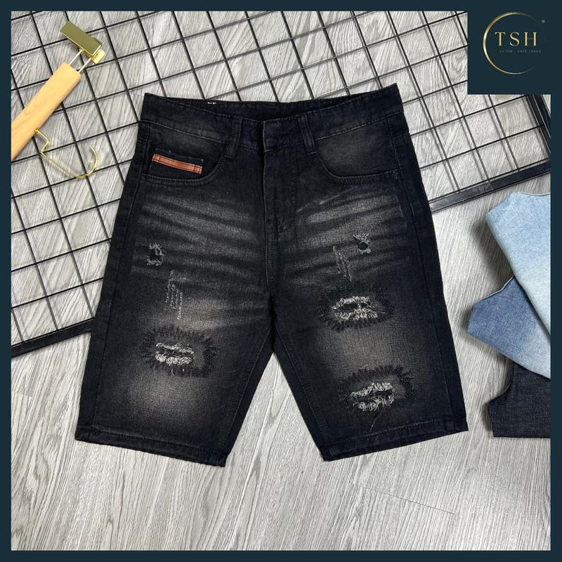 [ TSH ] - Mã Số QS219KCG Quần short jean nam cao cấp chất liệu jean bò không co giãn nhẹ như hình chuẩn from dáng đủ size có nhiều mẫu mới dành cho nam ( HÌNH THẬT TỰ CHỤP) Trơn Menswear Pants Có Túi