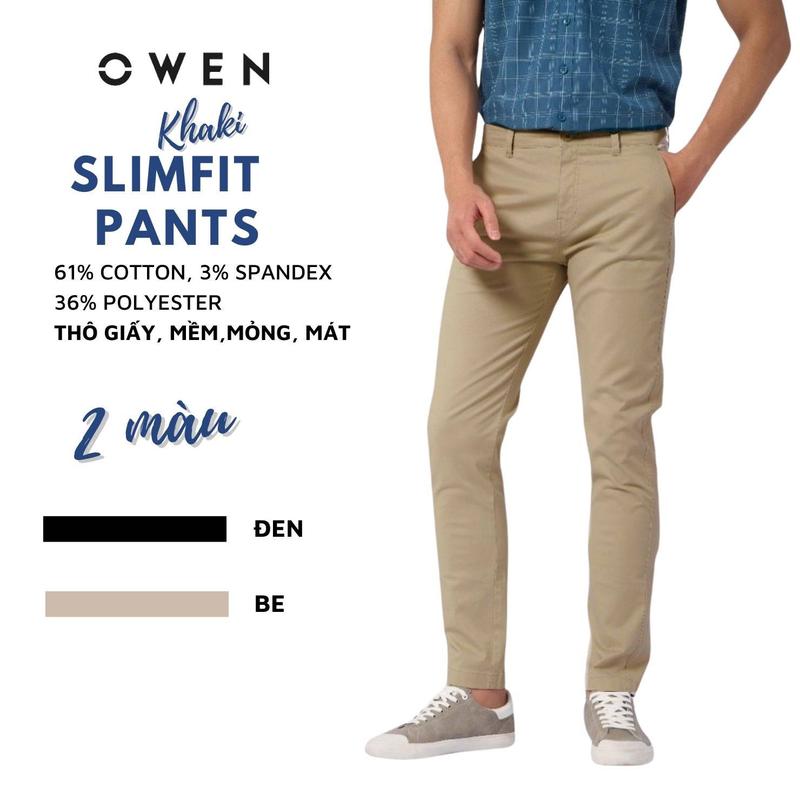 OWEN - Quần kaki nam Owen chất thô giấy mềm mỏng co dãn nhẹ 2 MÀU Menswear Pants