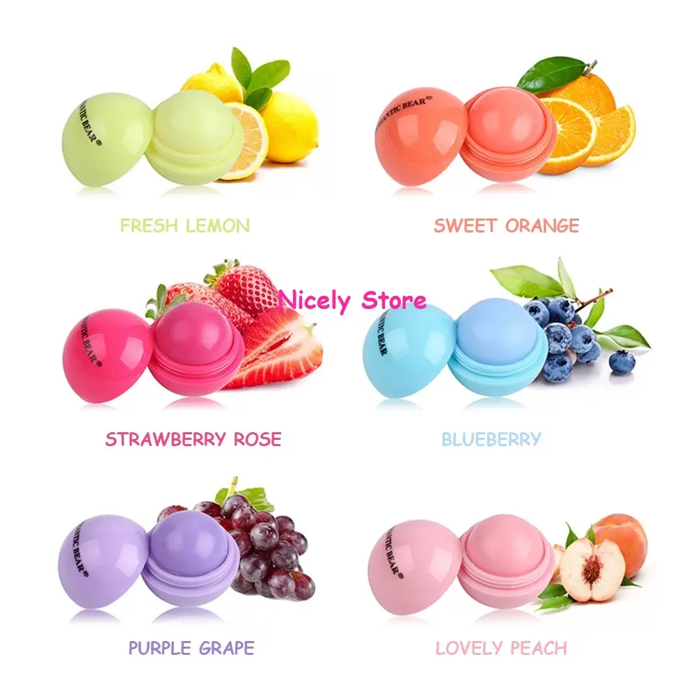 ROMANTIC BEAR Lip Balm Fruity Colorful Moisturizing Pelembab Bibir Aroma Buah