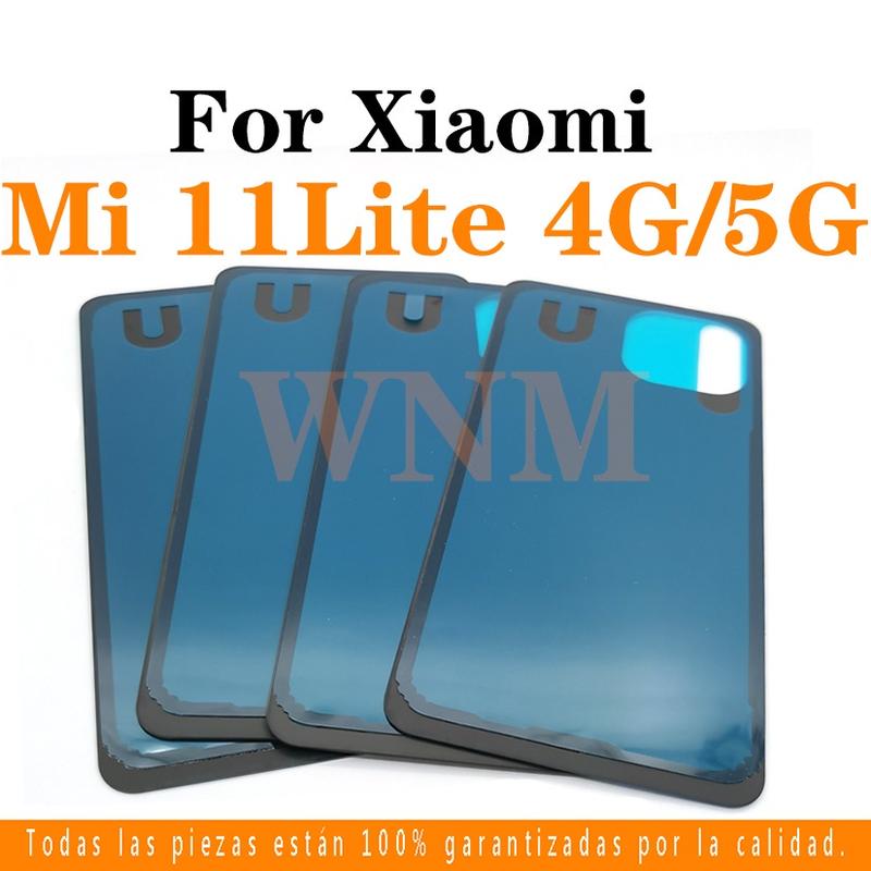 Vỏ nắp pin mặt sau, cho Xiaomi Mi 11 Lite 4G / 5G, nắp pin kính, vỏ cửa sau, bộ phận thay thế, với các công cụ ống kính khung 4