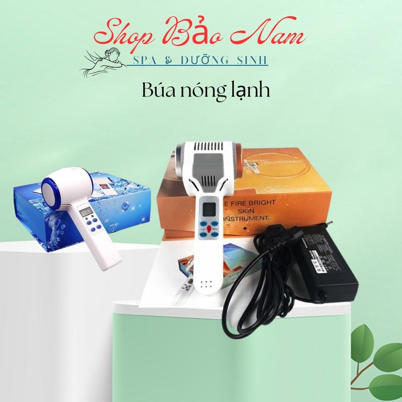 Búa Nóng Lạnh vàng , xanh -  máy massage mặt Cao Cấp Loại 1 Điện Di Tinh Chất ( bảo hành 6 tháng ) Skincare