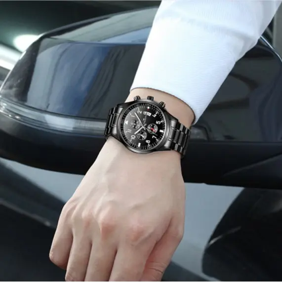 Đồng hồ thời trang AF50 - Thời trang, sang trọng Baỏ hành 12 tháng + tặng 01 nhẫn - Watch Nam Đeo Tay Voi hanboro 7