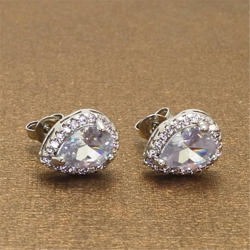 Product Introduction of Khuyên Bông Khuyên Tai Đinh Tán Hình Giọt Nước Moissanite Khảm Sáng Tạo, Giấy Chứng Nhận GRA Miễn Phí 52