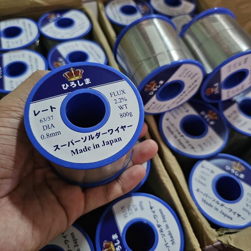 10 Mét Thiếc Hàn/Chì Hàn SN63 Xịn Bóng Nhẹ Nhiệt Dễ Hàn