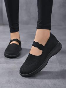 Women's Minimalist Slip on Low Top Sneakers, Casual Comfortable Breathable Sports Running Shoes, All-match Basic Shoes for Daily Wear