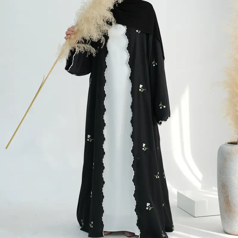 Áo Cardigan Ren Thêu Hoa, Phong Cách Thanh Lịch, Dubai Loriya, Trung Đông Và Thổ Nhĩ Kỳ, LR881 5