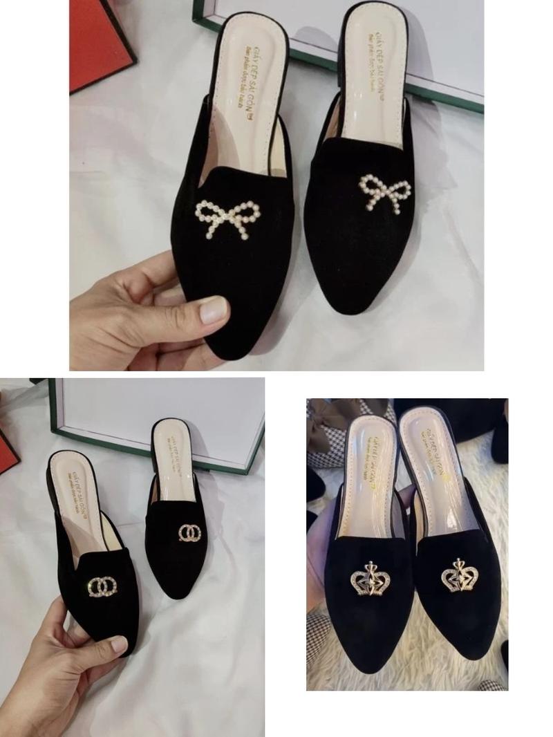 Product Introduction of Sục mũi nhọn nơ khóa xinh xắn, đế 2-3p ( NÊN TĂNG SIze ) DéP Shoes DéP Cao Su GiàY Nữ Jean 2