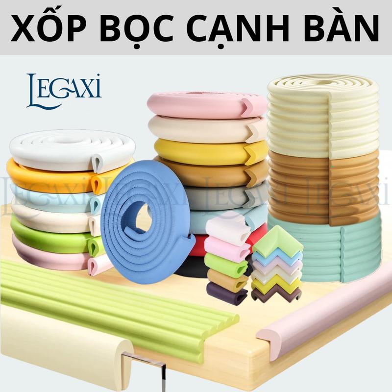 Cuộn Xốp Bọc Cạnh Bàn Góc Nhọn Xe Đẩy Cạnh Tủ Bếp Giường Dài 2 Mét Chống Va Đập An Toàn Cho Bé
