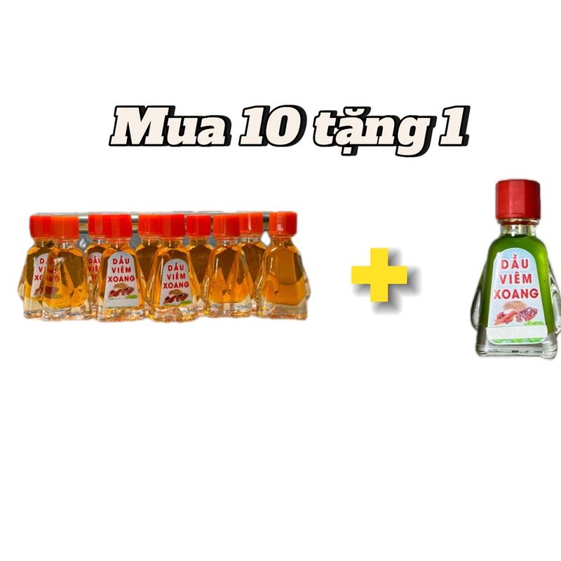  10 chai +  tặng 1 chai  dầu hỗ trợ xoang màu vàng 3ml Hoà Hảo tinh dầu trị liệu bằng hương thơm - Hienshop349 