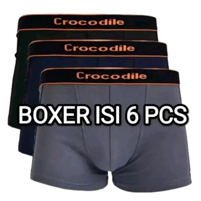 PAKET 6 PCS Celana Dalam Pria Boxer Ice Silk Yang Lagi Viral hitam spandex nyaman lembut Polyester M Cowok