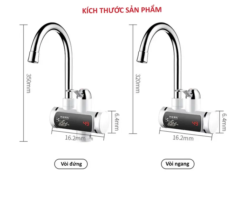 Máy Làm Nước Nóng Lạnh Lắp Đặt Tại Vòi KAW , Làm Nóng Nhanh, Cảm Biến Chống Giật An Toàn Sử Dụng 8