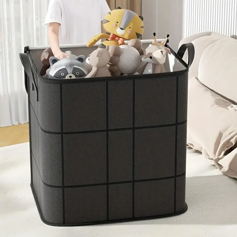 Foldable Storage Bag,  1 Count Large Capacity Clothes Storage Bag with Handle, Durable Storage Organizer for Home, Travel, Dormitory 5