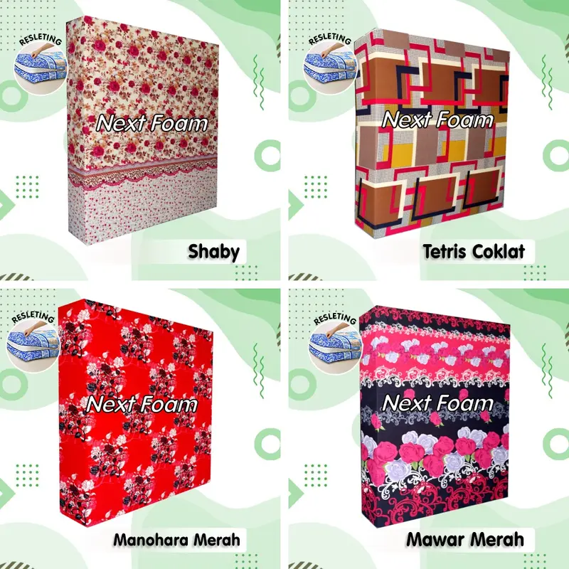 Sarung Kasur Busa Resleting Tebal 40 cm / Cover Kasur Busa Inoac / Sprei Resleting 5
