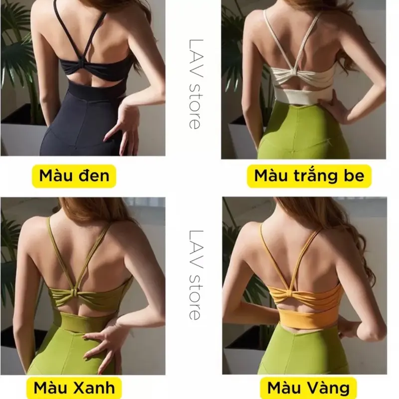 Áo bra tập gym, yoga thể thao nữ nâng ngực có đệm mút chất mềm mịn co giãn hàng cao cấp - LAV Activewear 1