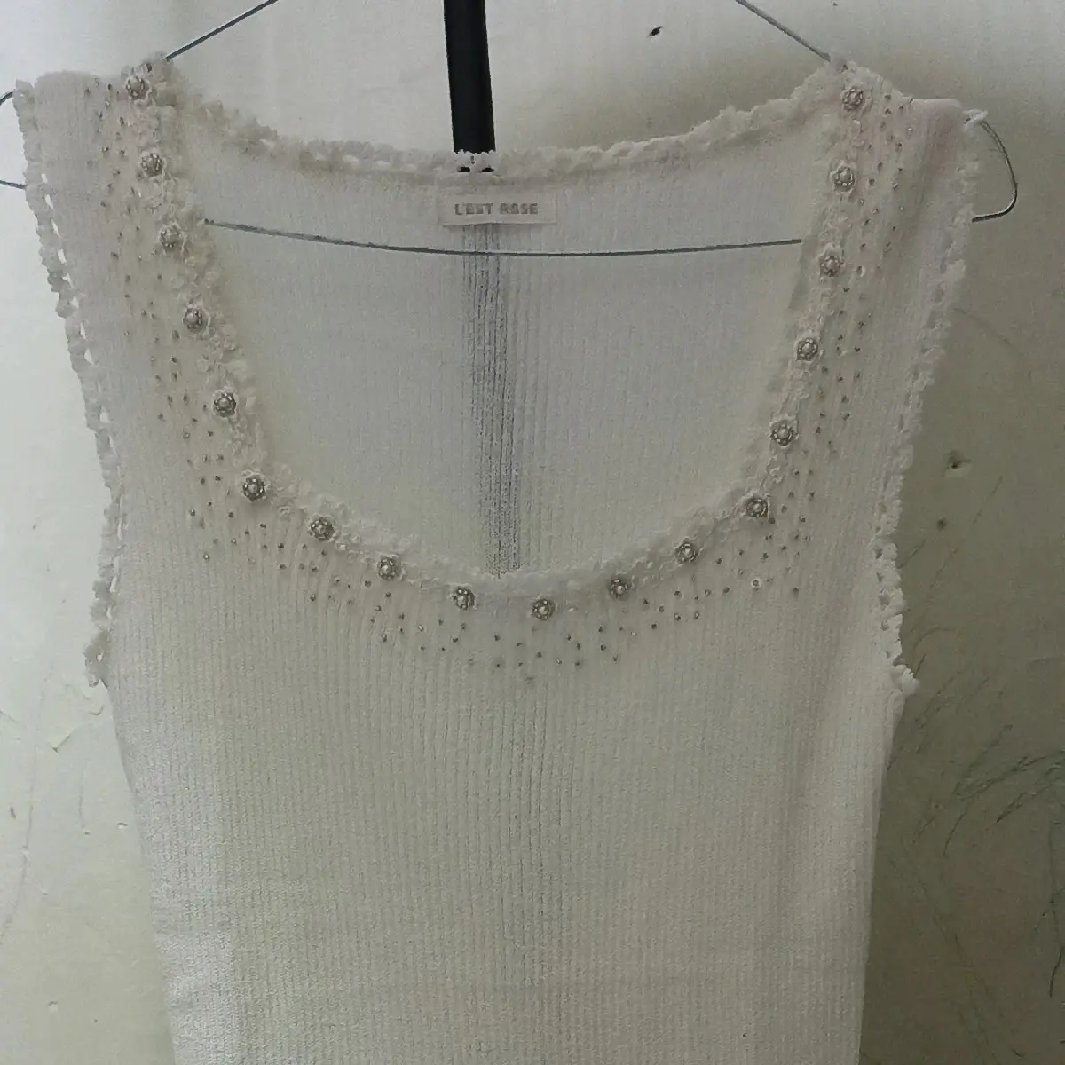 baju tengtop warna putih lidi ld 105 Santai Polos