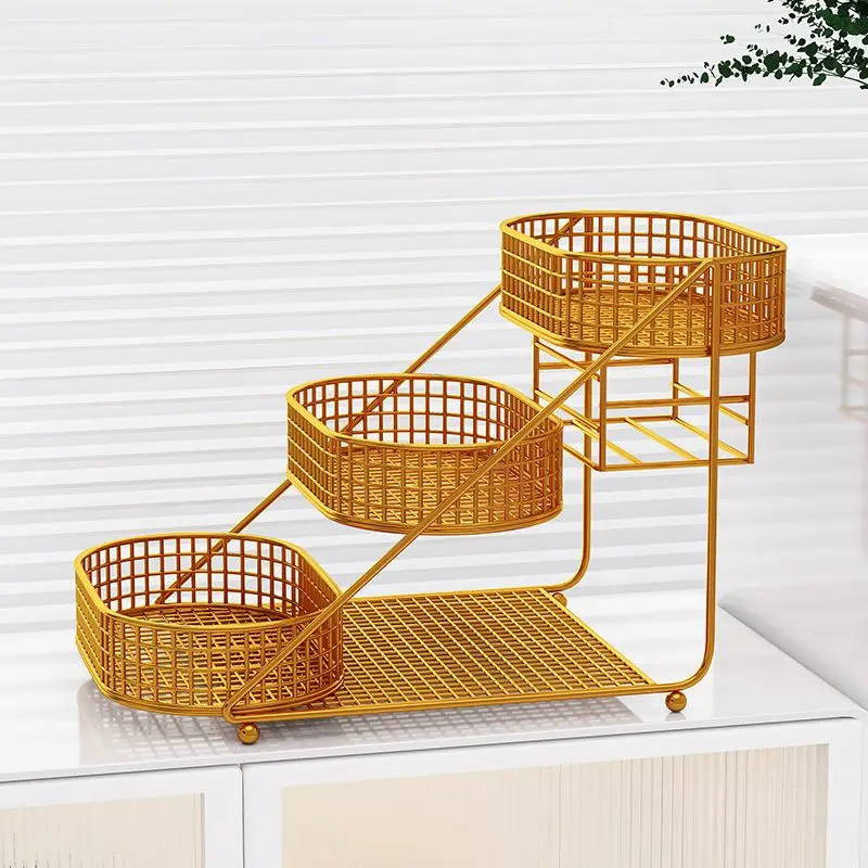 Đĩa Trái Cây, Gia Dụng, Phòng Khách Giá Để Đồ Ăn Nhẹ Để Bàn Nhiều Tầng, Khay Giá Để Trái Cây, 2024 Mới Rổ