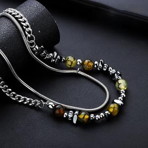 Kalung Batu Hancur, Batu Alamiah, Diperibadikan dan Ringkas, Sesuai untuk Semua Jantina baddies  chain