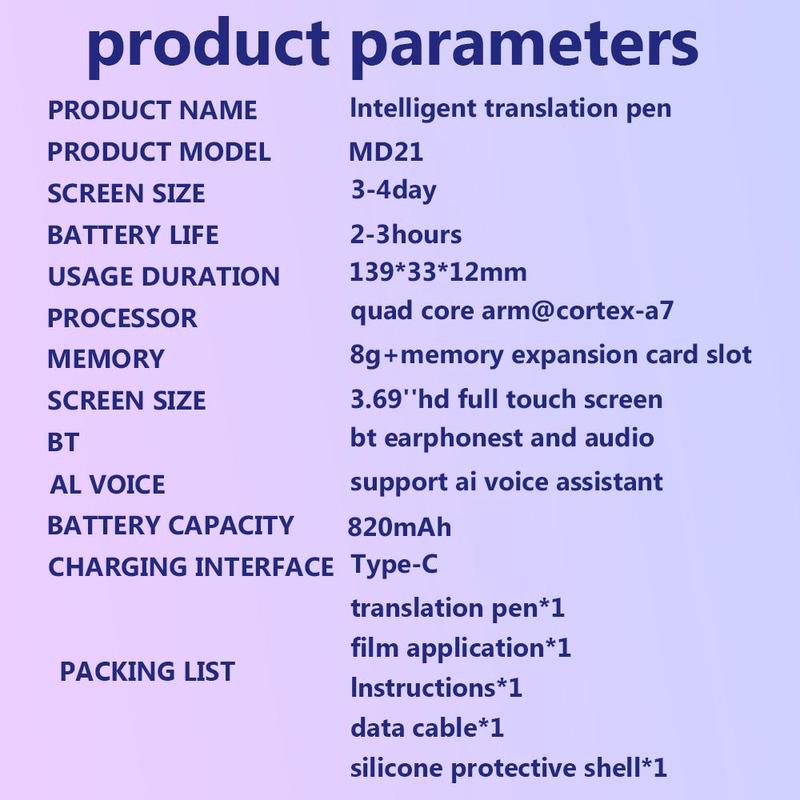 Intelligent Translation Pen, Rechargeable Multifunctional Online Scanning Translation Pen, Instantly Translated Pen, 134 Languages Translation Pen for Travel, Business, Study, Ideal Gift Choice 8