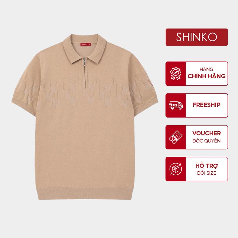Áo Polo Nam MP046-BR SHINKO Nâu - Vải Mềm, Thoáng Khí, Form Chuẩn Tôn Dáng