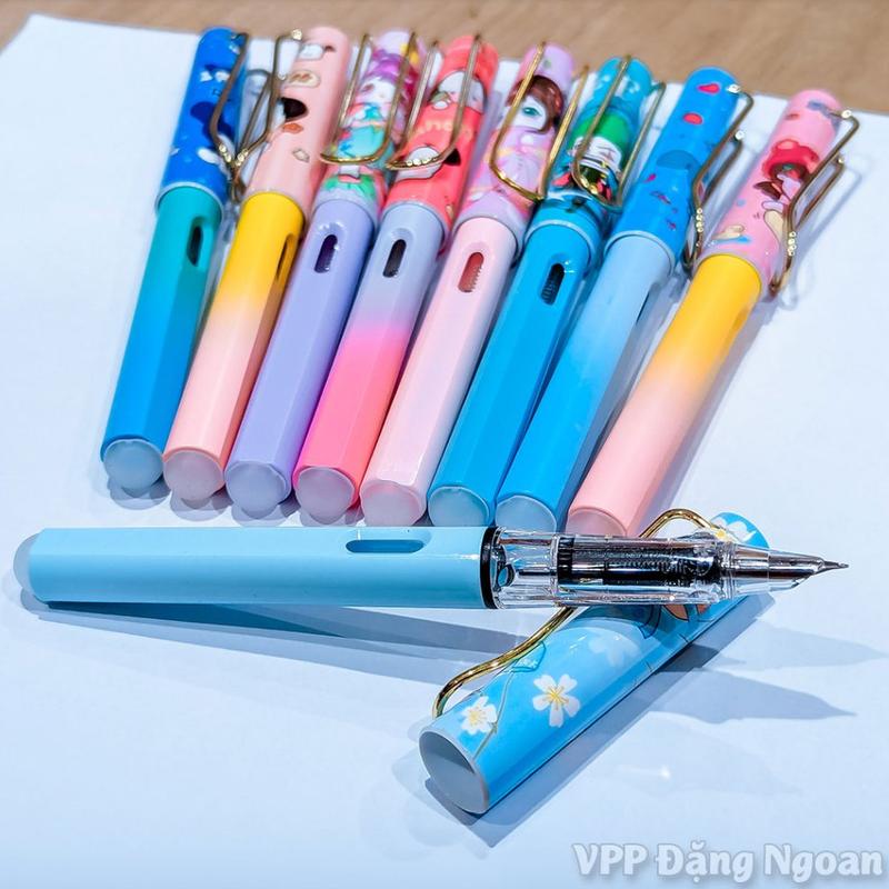  Bút máy bơm mực học sinh có đầu Tẩy xóa được hình kute Thiết kế đẹp 