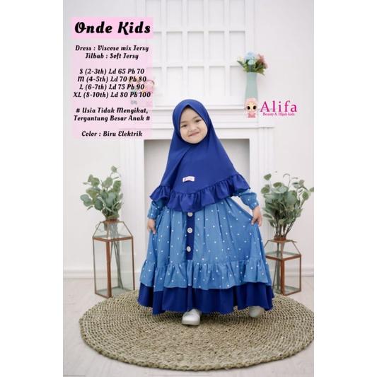 Gamis Anak Onde Kids Alifa Baju Muslim Perempuan Dress 4