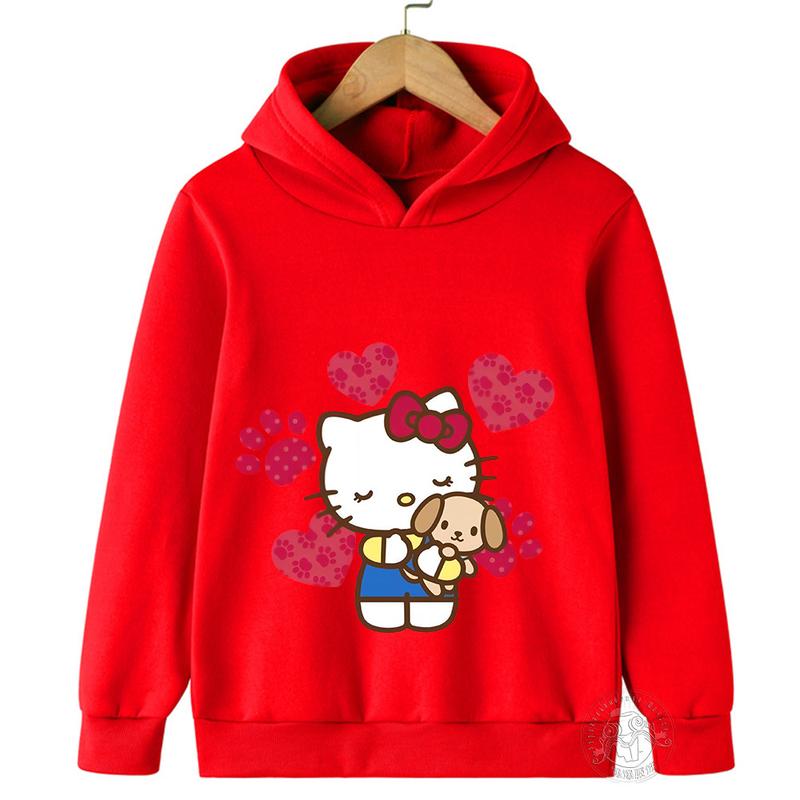 Product Introduction of Hello Kitty kawaii children's fashion girls autumn clothing baby girl sweatshirt children's hoodie toddler casual sportswear 6