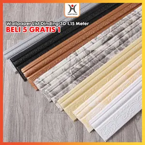 (BELI 5 GRATIS 1 ) Wall Border List / Wallborder Foam 3D /Walpaper List Foam Stiker Dinding / List dinding 3D 1.15 Meter sticker
