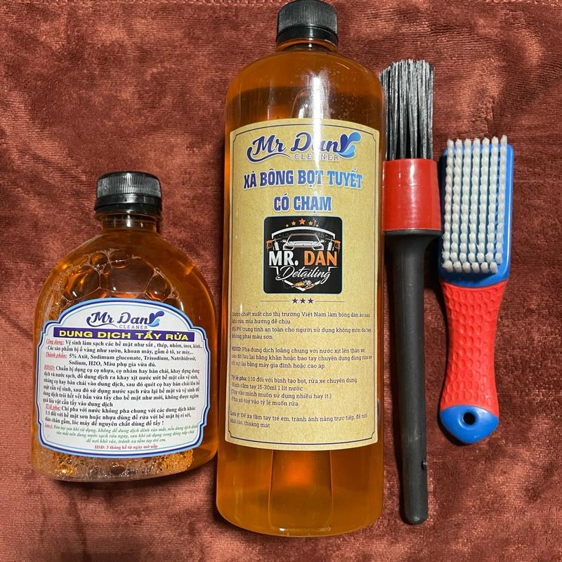 COMBO NƯỚC TẨY RỬA CÓ CHẠM MRDAN Ô TÔ VÀ XE MÁY