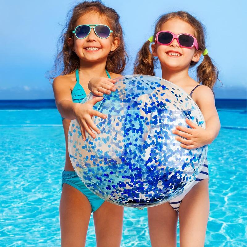 Product Introduction of 40cm Transparent Sequins Beach Ball Thick Material Inflation Balloon Water Float Swimming Pool Playing Water Toy Ball 15