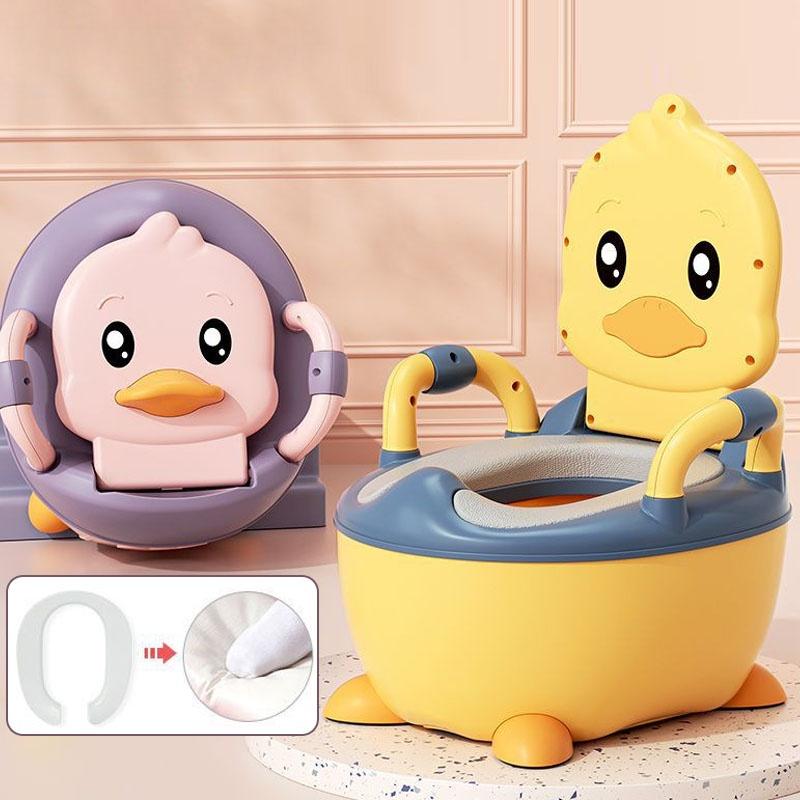 Ghế Bô Bồn Cầu Gấp Gọn Hình Vịt Bé Trai Bé Gái Ghế Tập Cho Bé Ngồi Bô Trẻ Em Thoải Mái Vệ Sinh