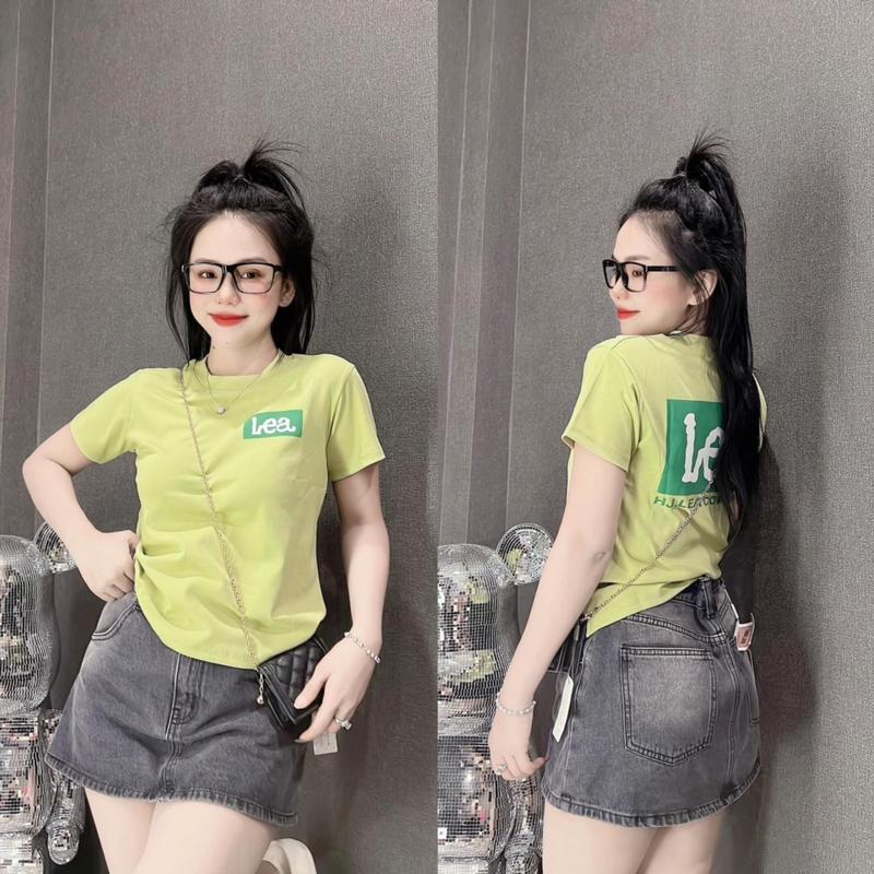 Product Introduction of Áo thun nữ PHOM ÔM cổ tròn phối chữ nổi trước sau ( Mã LEA. ) Top Women 4
