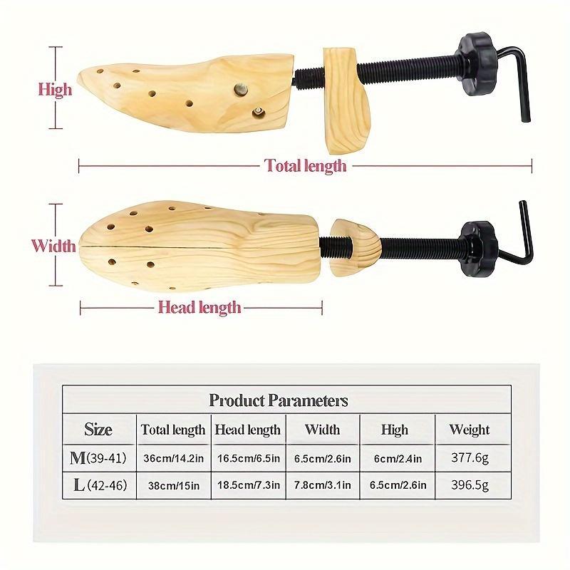 Product Introduction of Adjustable Wooden Shoe Stretcher, 1 Count Durable Shoe Shaper for Men and Women, Comfort Fit for Wide Feet, Relieves Bunions & Calluses 1