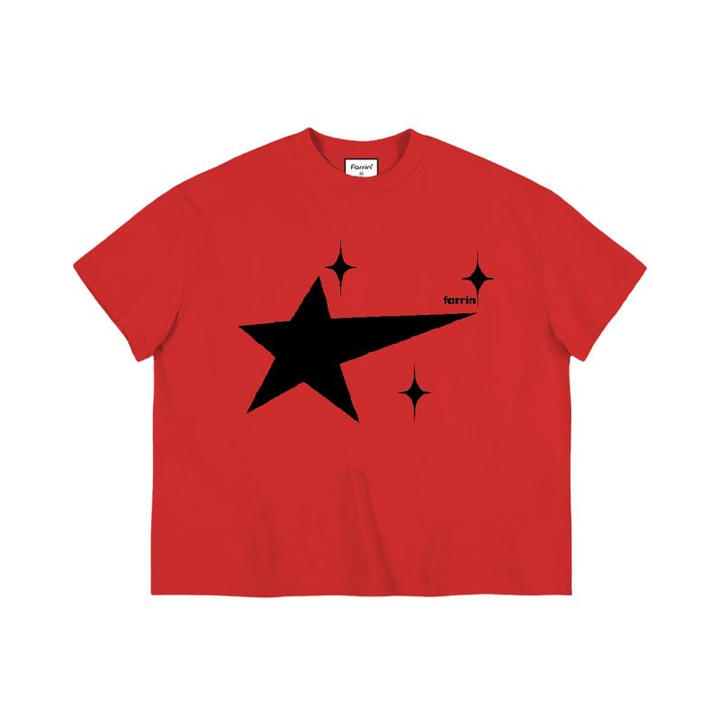 Áo Thun BOXY 280gsm - FARRIN - f.stars -  100% Cotton 2C . Menswear Cổ Tròn Unisex Nam áo hust quần cạp trễ nam áo đạo tỳ áo envios