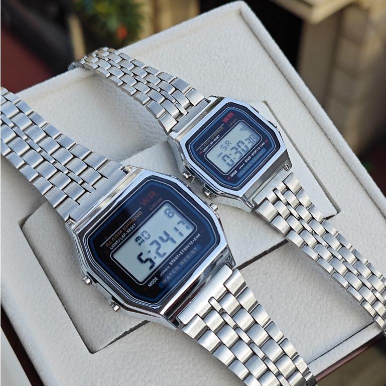 Đồng hồ nam nữ A159 WR unisex dây thép kiểu dáng thể thao cho tuổi teen-Gozid.watches