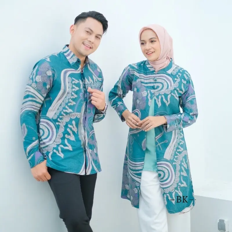ATASAN BATIK COUPLE MODERN ABSTRAK || ATASAN KERJA || SERAGAM KERJA || M-L-XL-XXL-3L-4L JUMBO 2