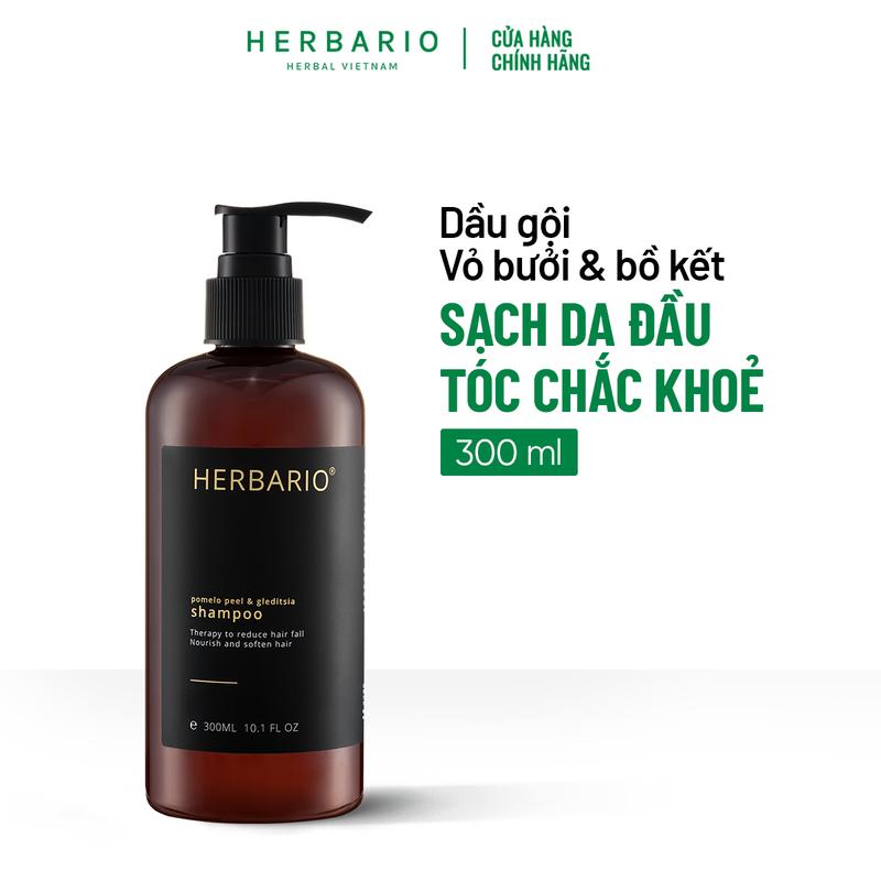 Dầu gội vỏ bưởi & bồ kết Herbario 300ml thuần chay
