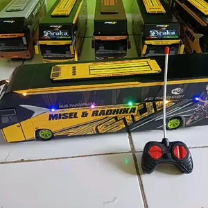 miniatur bus RC + telolet gratis kasih nama dan foto