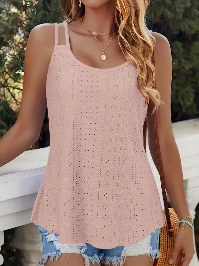 Product Introduction of Women's Plain Cami Top, Casual Sleeveless Spaghetti Strap Top for Summer, Ladies Clothes for Daily Wear 7